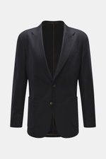 Windsor Sakko 'Giorno' dark navy meliert, frontal fotografiert, Slim Fit, Mix aus Wolle und Microfaser, fallendes Revers, Zwei-Knopf-Stil, Brusttasche, Hüfttaschen, Kissing Buttons, Seitenschlitze, Unconstructed Design, zwei Innentaschen, leicht griffige 