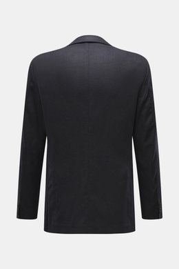 Rückansicht des Windsor Sakko 'Giorno' dark navy meliert, Slim Fit, Mix aus Wolle und Microfaser, fallendes Revers, Unconstructed Design.