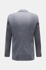 Rückansicht des Windsor Sakko 'Giorno' rauchblau meliert, Slim Fit, Mix aus Wolle und Microfaser, fallendes Revers, Unconstructed Design.