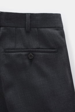 Eduard Dressler Wool trousers 'Jim Shaped Fit' anthracite
