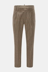 Dsquared2 Wollhose beige/braun kariert