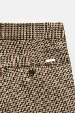 Dsquared2 Wollhose beige/braun kariert