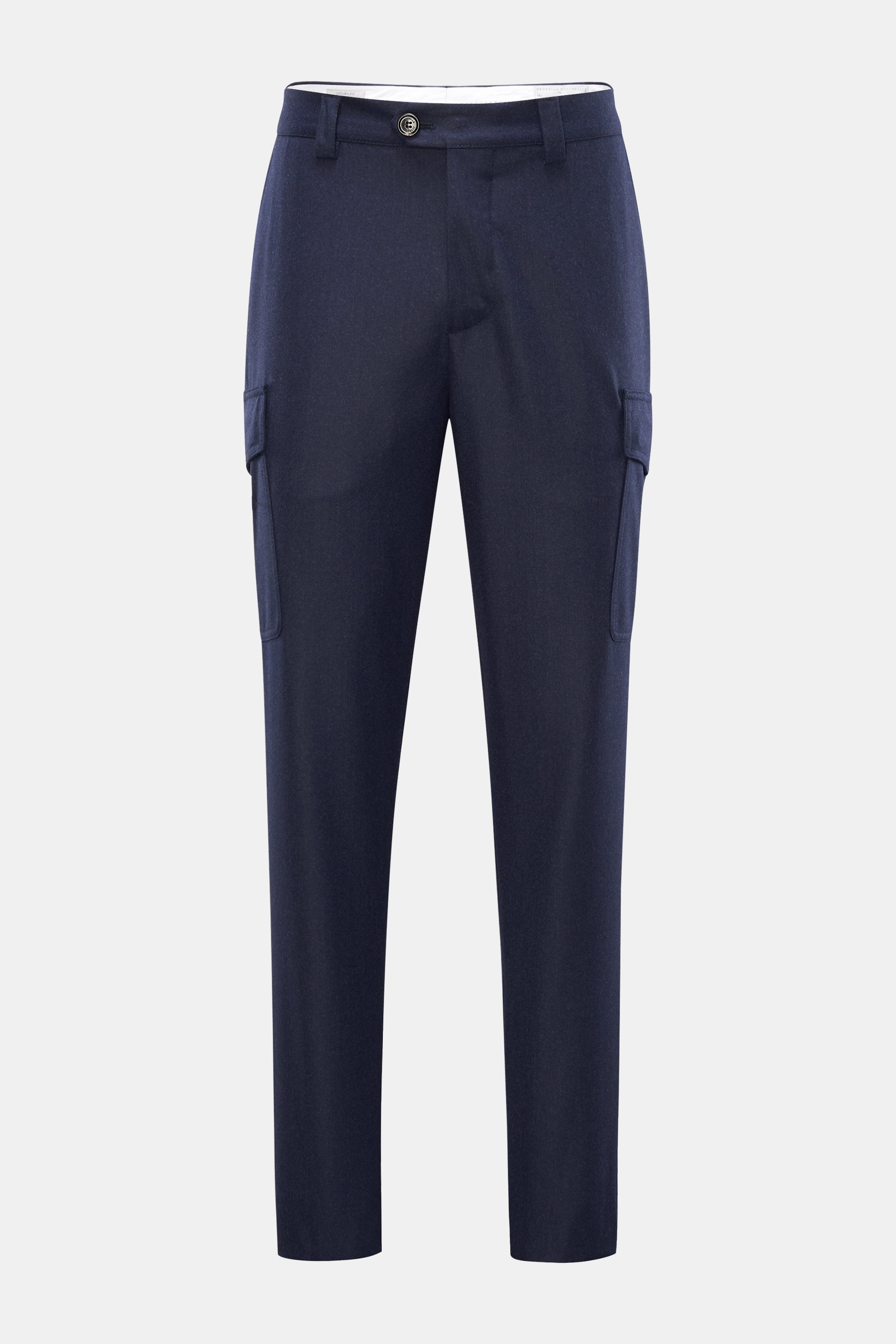 Brunello Cucinelli Woll-Cargohose 'Leisure Fit' navy