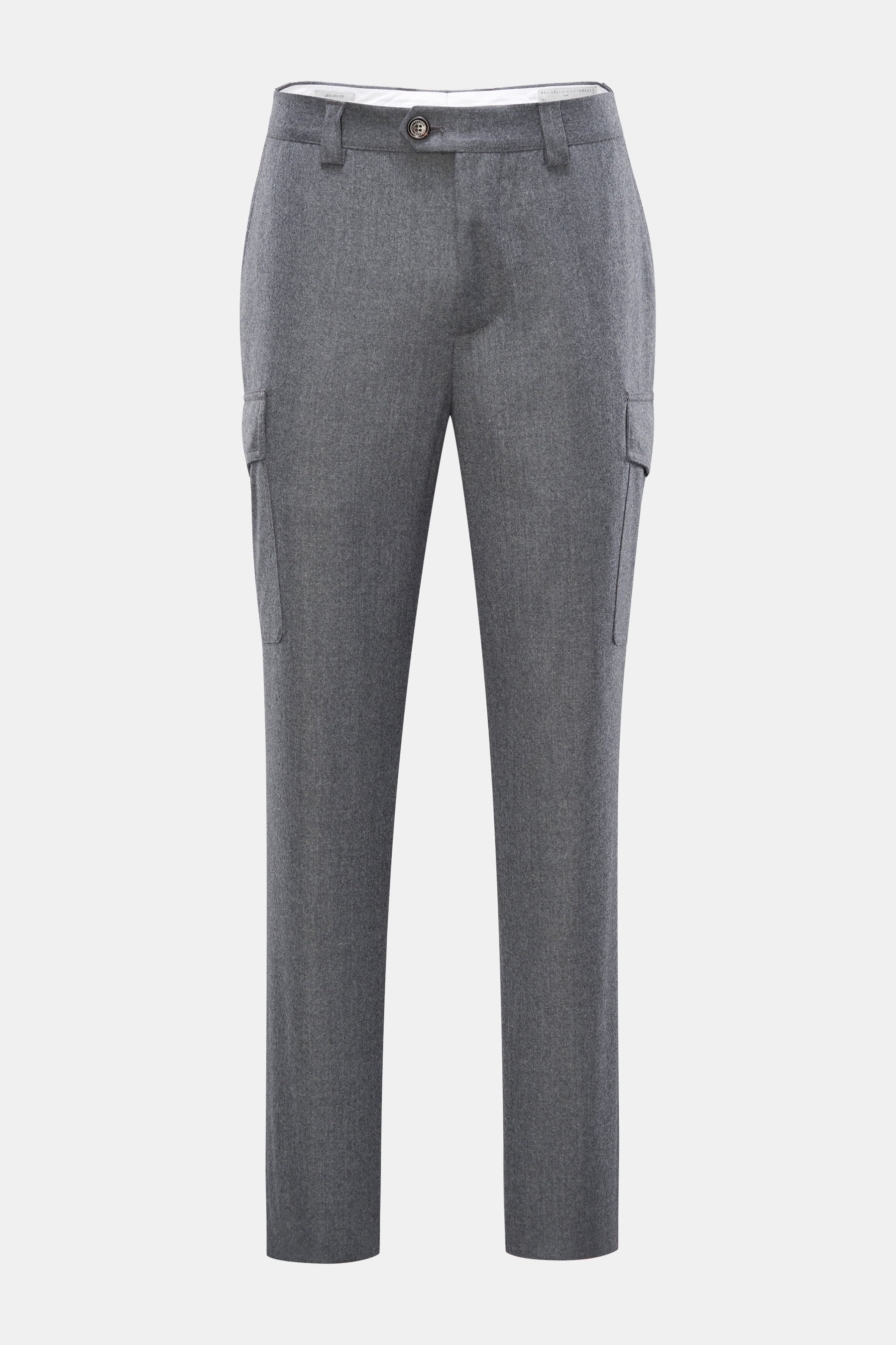 Brunello Cucinelli Woll-Cargohose 'Leisure Fit' dunkelgrau