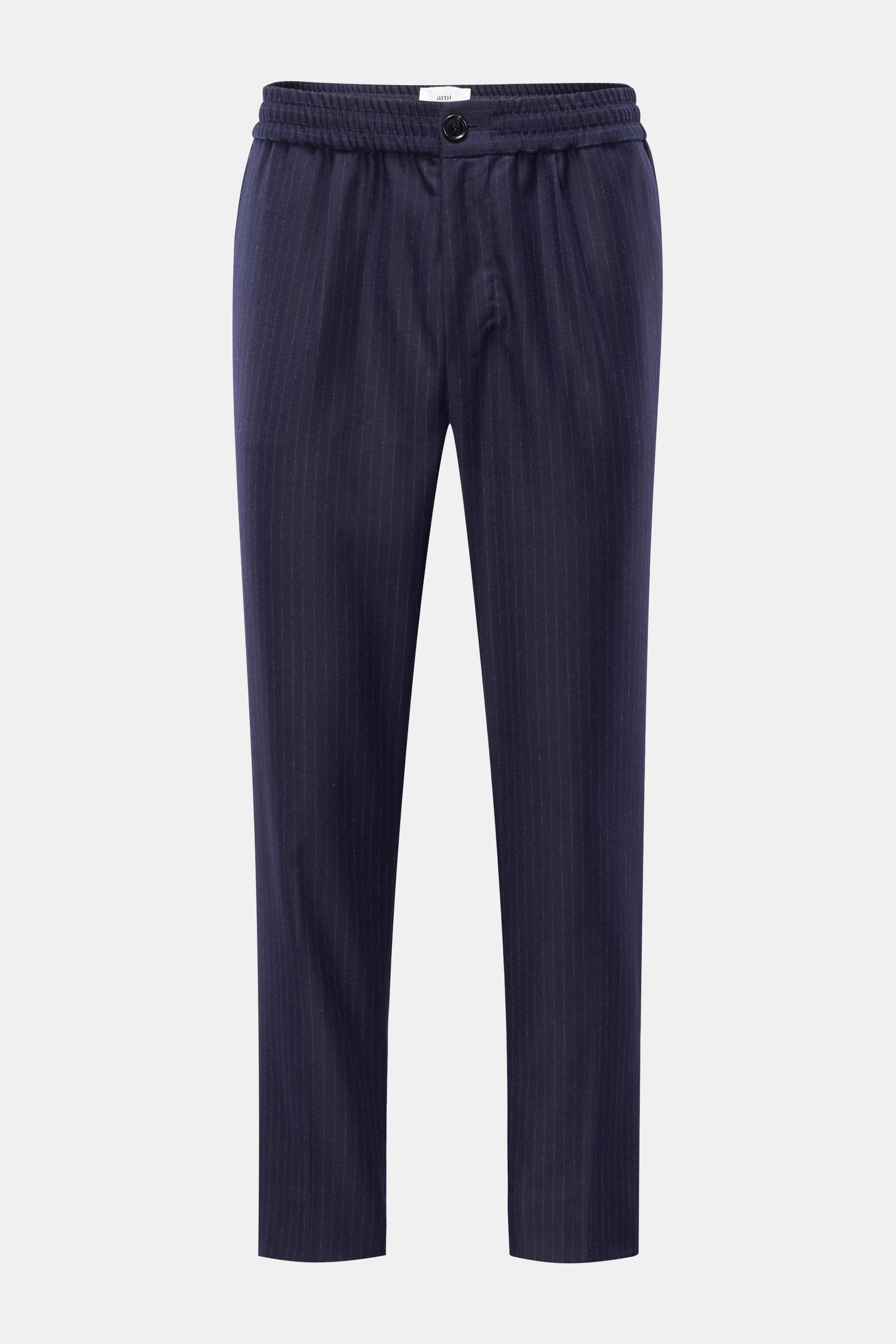 Ami Paris Woll-Joggpants navy/grau gestreift