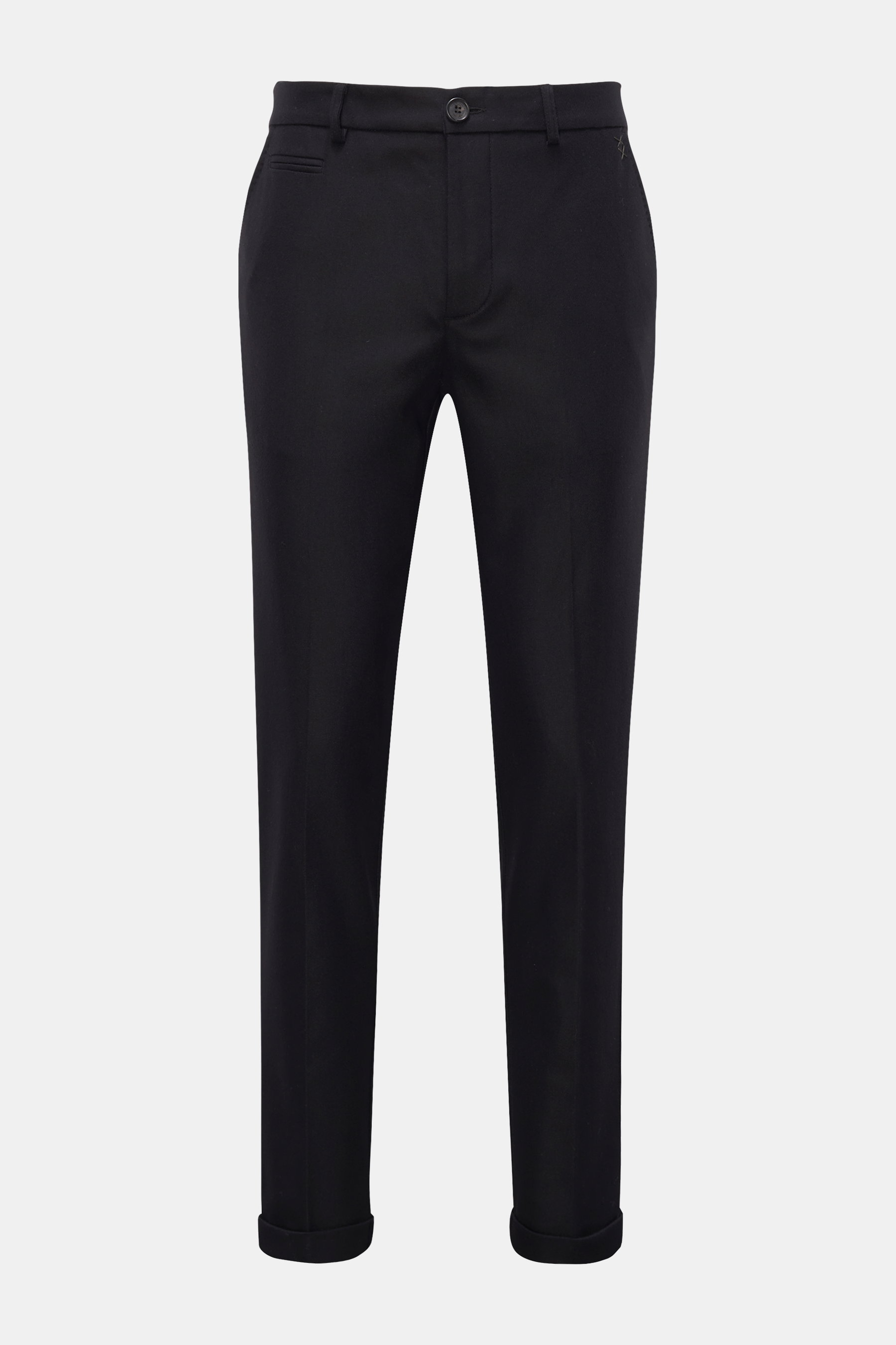Weber+Weber Hose 'Felted Wool' schwarz