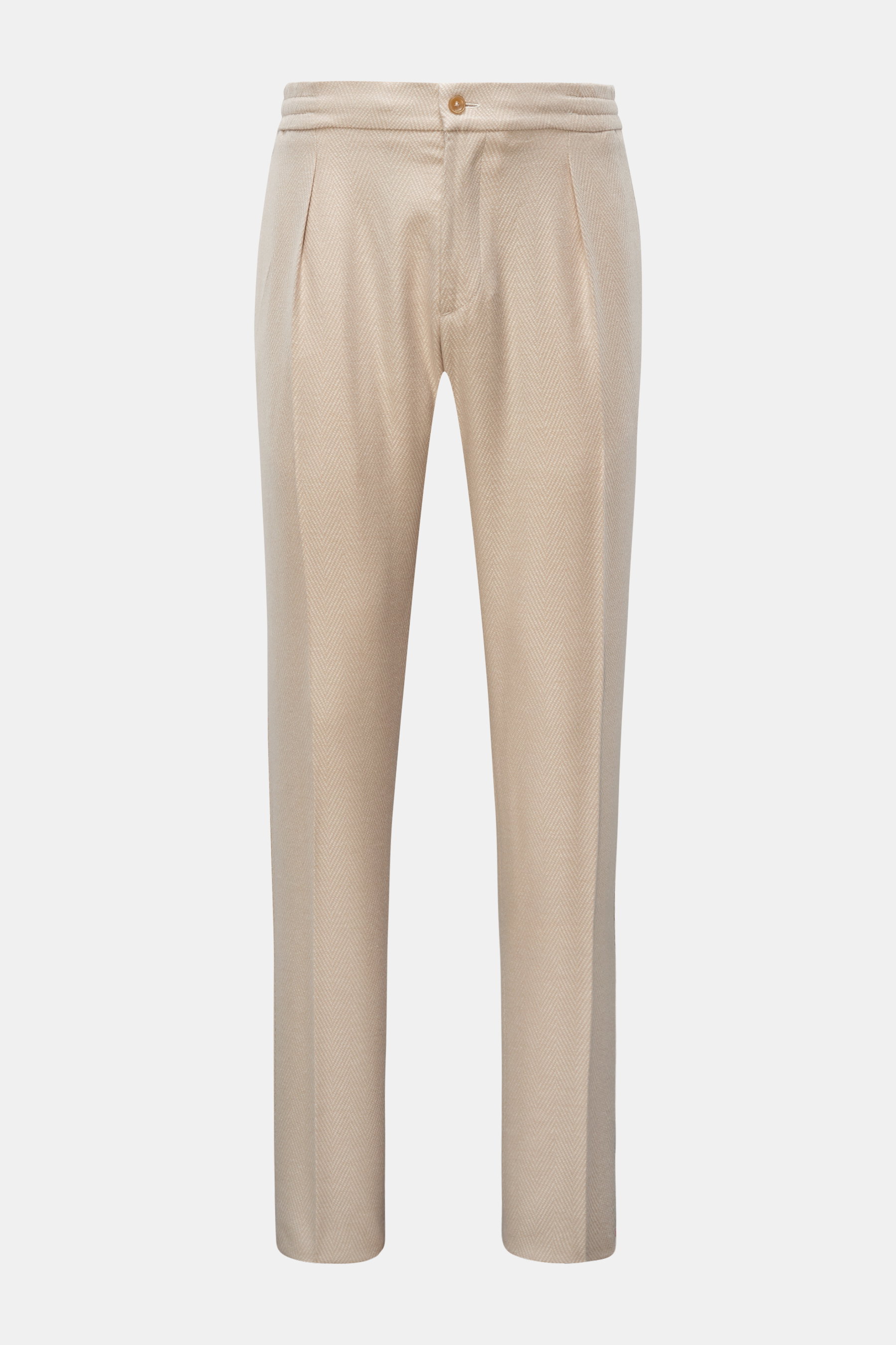 Marco Pescarolo Joggpants 'Chiaia' beige gemustert