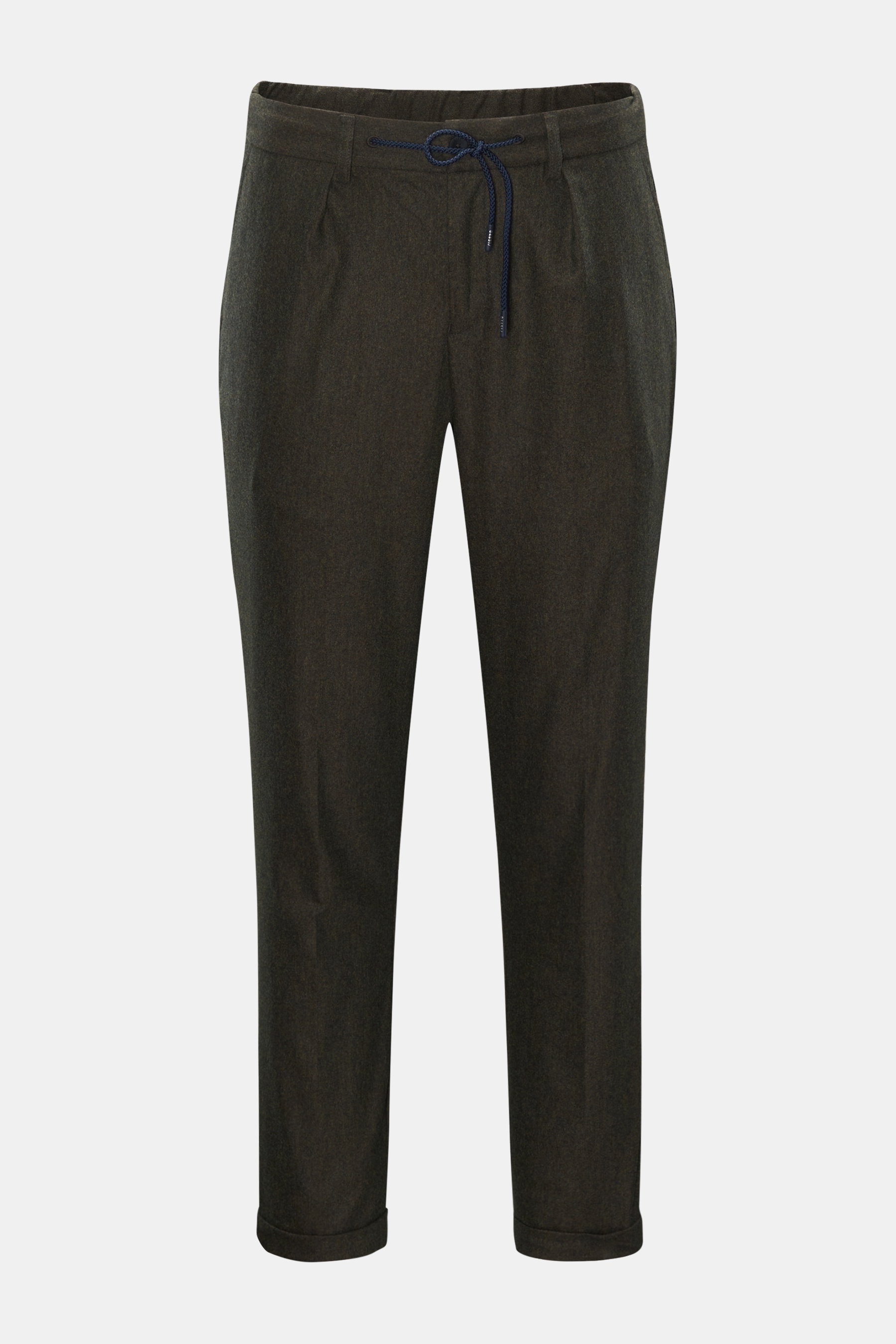Flanell-Jogpants dark olive