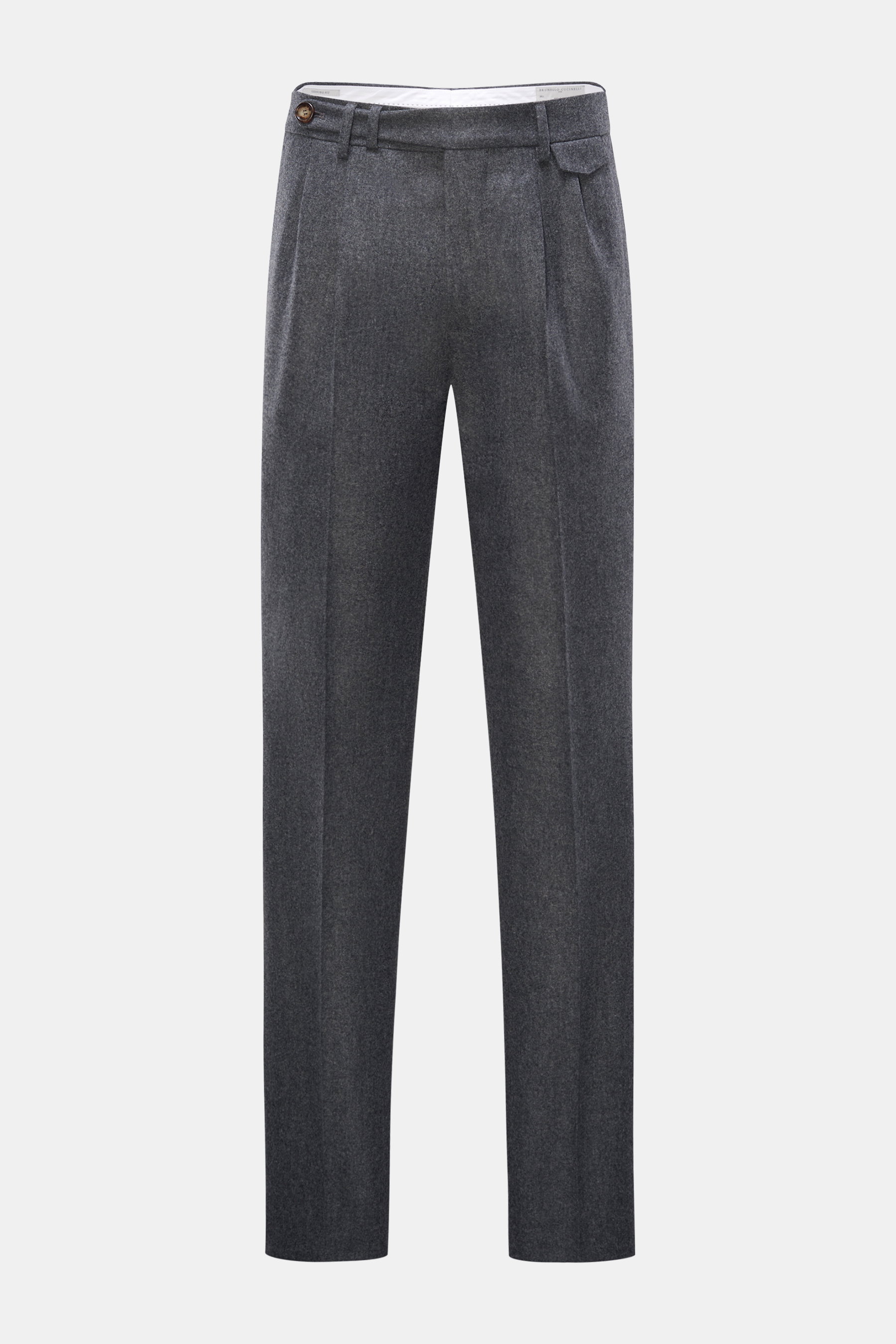 Brunello Cucinelli Wollhose 'Leisure Fit' anthrazit