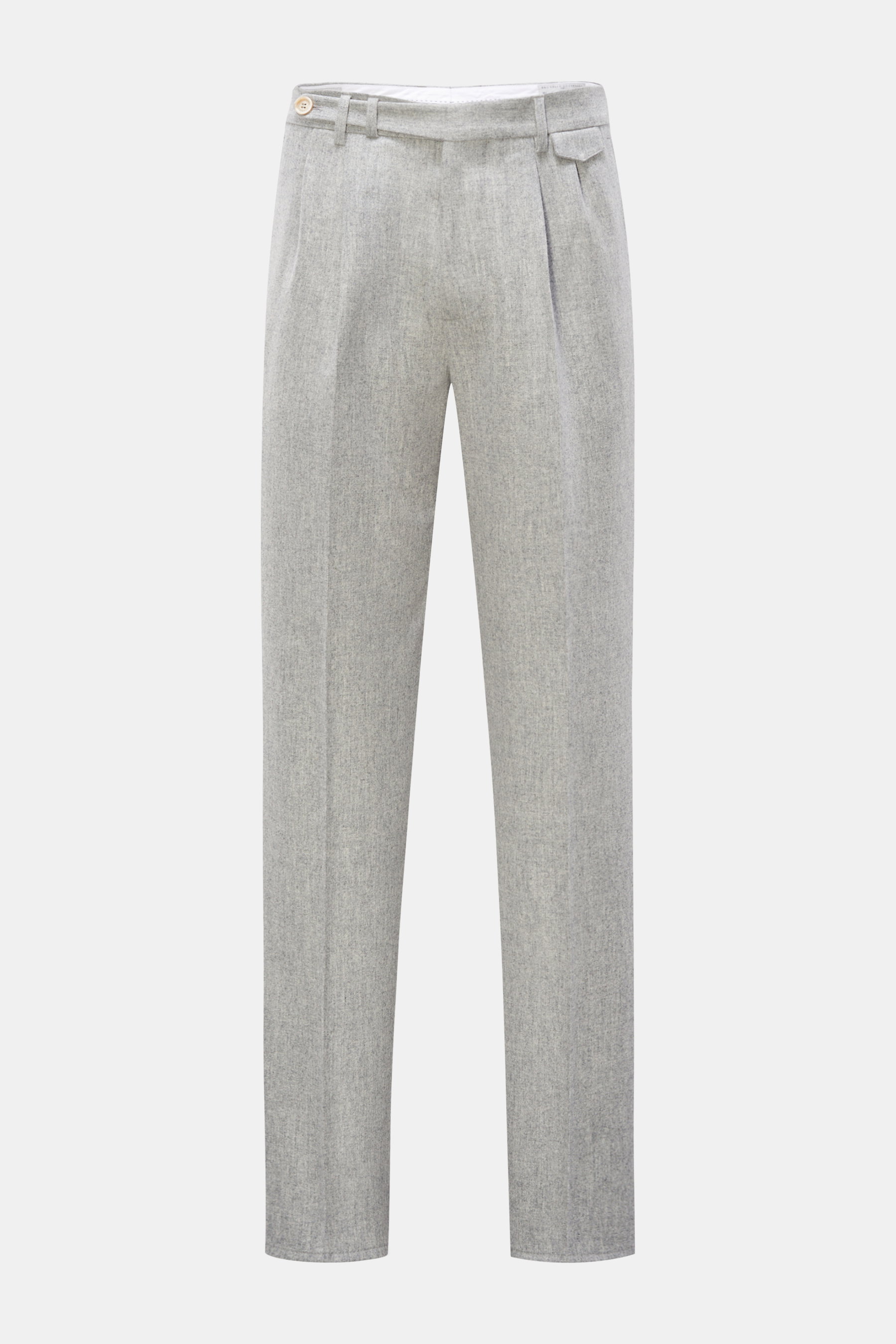 Brunello Cucinelli Wollhose 'Leisure Fit' grau