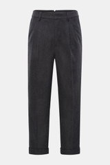 Ami Paris Wollhose 'Carrot Fit' dunkelgrau meliert