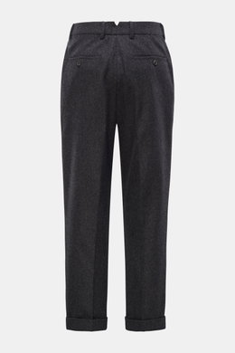 Ami Paris Wollhose 'Carrot Fit' dunkelgrau meliert