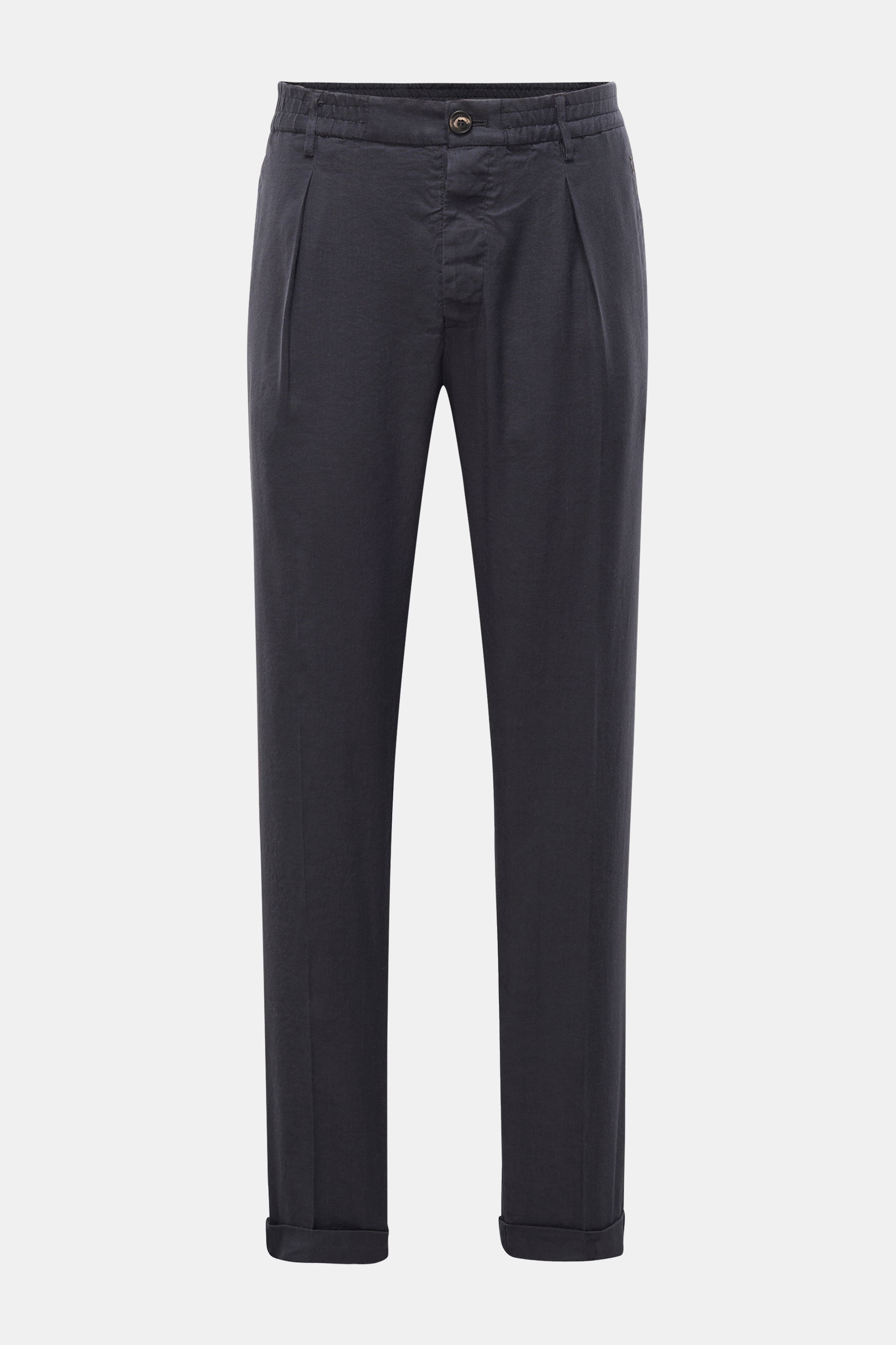 Weber+Weber - Herren - Joggpants %27Linen Tencel Travel Comfort Slacks%27 anthrazit