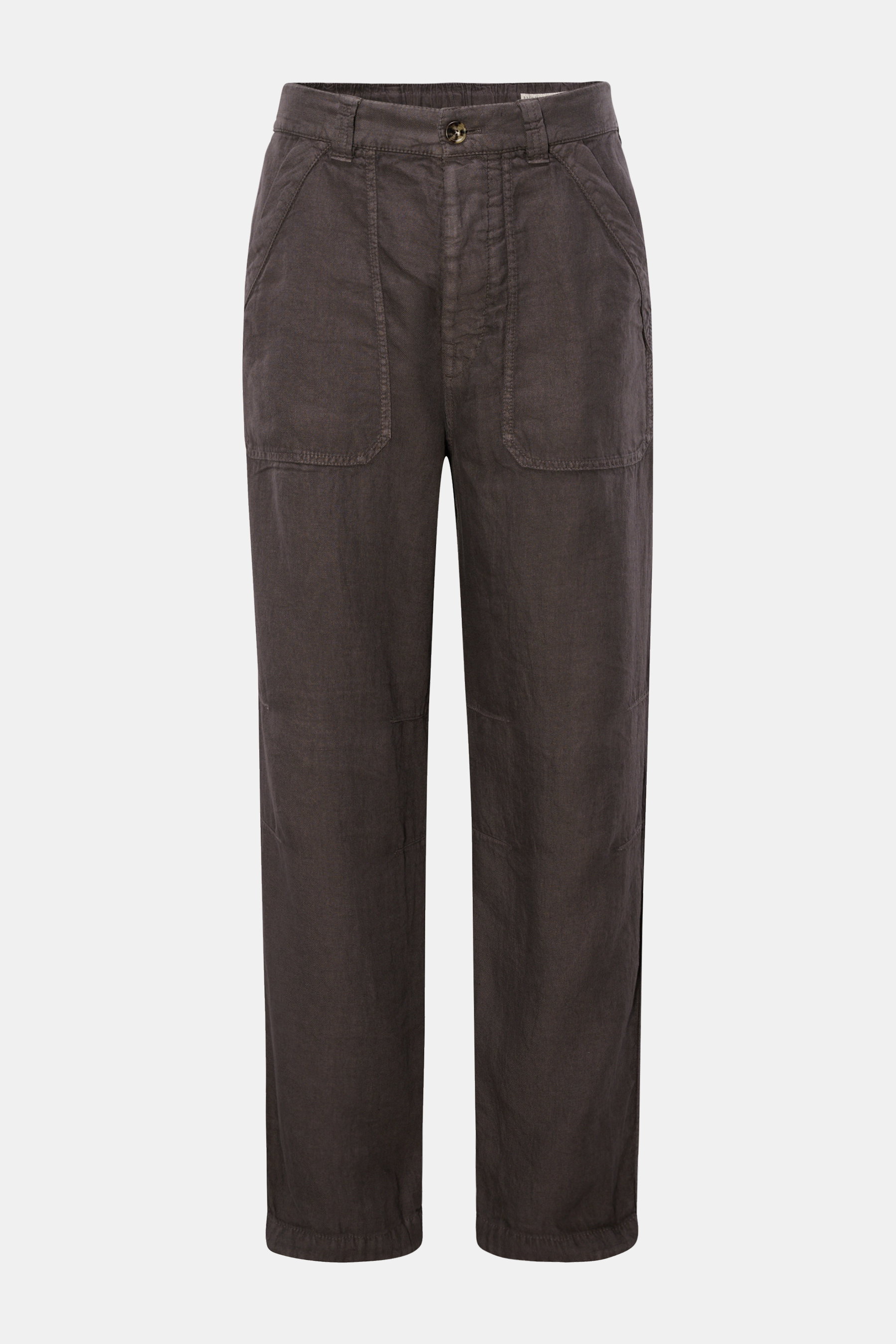 Brunello Cucinelli Leinen-Joggpants graubraun