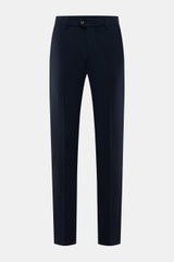 Marco Pescarolo Wollhose 'Evo' navy, frontale Ansicht, elastische Wolle, Regular Fit, schmal zulaufend, teillastischer Bund, Reißverschluss, Taschen.
