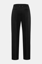 Schwarze Golden Goose Wollhose 'Pablo' Rückansicht, Slim Fit aus reiner Schurwolle mit Galonstreifen, Bügelfalte, Taschen, Nieten-Detail.