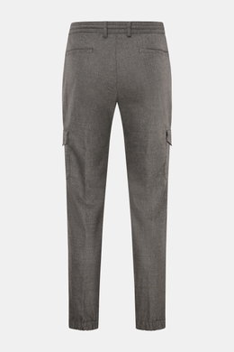 04651/ A trip in a bag Woll-Cargohose 'Flannel Cargo' grau meliert