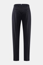 Rear view of PT Torino Wool trousers 'Union Fit' navy, showing jetted back pockets with buttons and fixed hem turn-up.

Description:  
<p>The 'Union Fit' from trouser specialists PT TORINO is the perfect choice for the coming season. The lightweight fabri