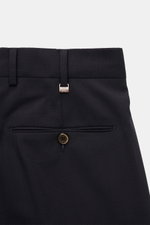 Close-up rear view of PT Torino Wool trousers 'Union Fit' navy, showing waistband, belt loops, button, and jetted back pocket.

Description: <p>The 'Union Fit' from trouser specialists PT TORINO is the perfect choice for the coming season. The lightweight