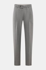 Front view of PT Torino Wool trousers 'Union Fit' grey mottled in lightweight virgin wool and silk blend fabric with smooth feel.

<p>The 'Union Fit' from trouser specialists PT TORINO is the perfect choice for the coming season. The lightweight fabric – 