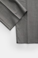 Close-up, top-down view of the hem and fabric of PT Torino Wool trousers 'Union Fit' grey mottled, showing smooth wool-silk blend texture.

Description:
<p>The 'Union Fit' from trouser specialists PT TORINO is the perfect choice for the coming season. The