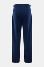 Rückansicht der Polo Ralph Lauren Baumwollhose navy in Twill, knöchellang mit geradem Schnitt, Side Adjuster und paspelierten Gesäßtaschen.
