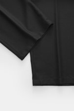Schwarze Marco Pescarolo Jogpants 'Dieci' aus Schurwolle und Cashmere, Detailaufnahme des unteren Hosenbeins mit softem Griff, Regular Fit.