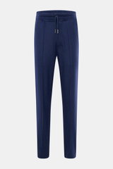 Tom Ford Cashmere Jogpants navy, frontal fotografiert, elastischer Bund, geknöpfter Eingriff, Regular Fit, reine Cashmere Jogpants.