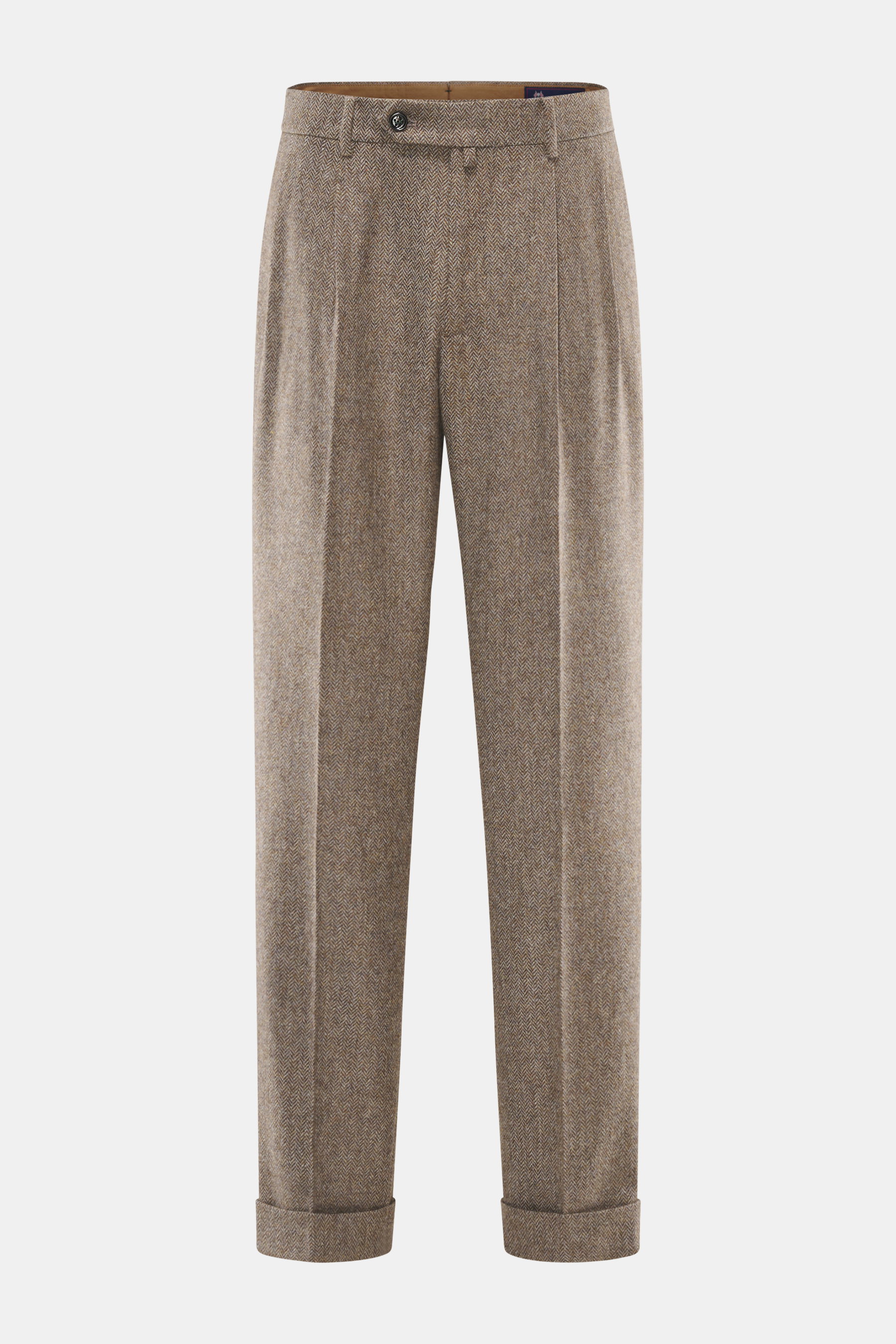 Berwich Merino Wollhose 'Negroni' braun gemustert