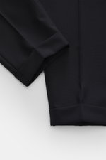 Santaniello Wollhose 'Arsenio' navy, Detailaufnahme von unten, knöchellang mit fixiertem Saumaufschlag, reine Wolle, Carrot Fit, glatter Griff.