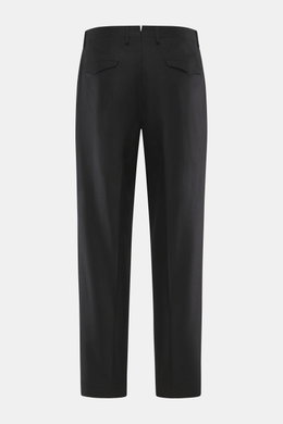 Santaniello Hose 'Cava' schwarz, Rückansicht, knöchellang, Tapered Fit, Woll-Mix mit Cashmere, weicher Griff, Patten an Gesäßtaschen, Uhrtasche.
