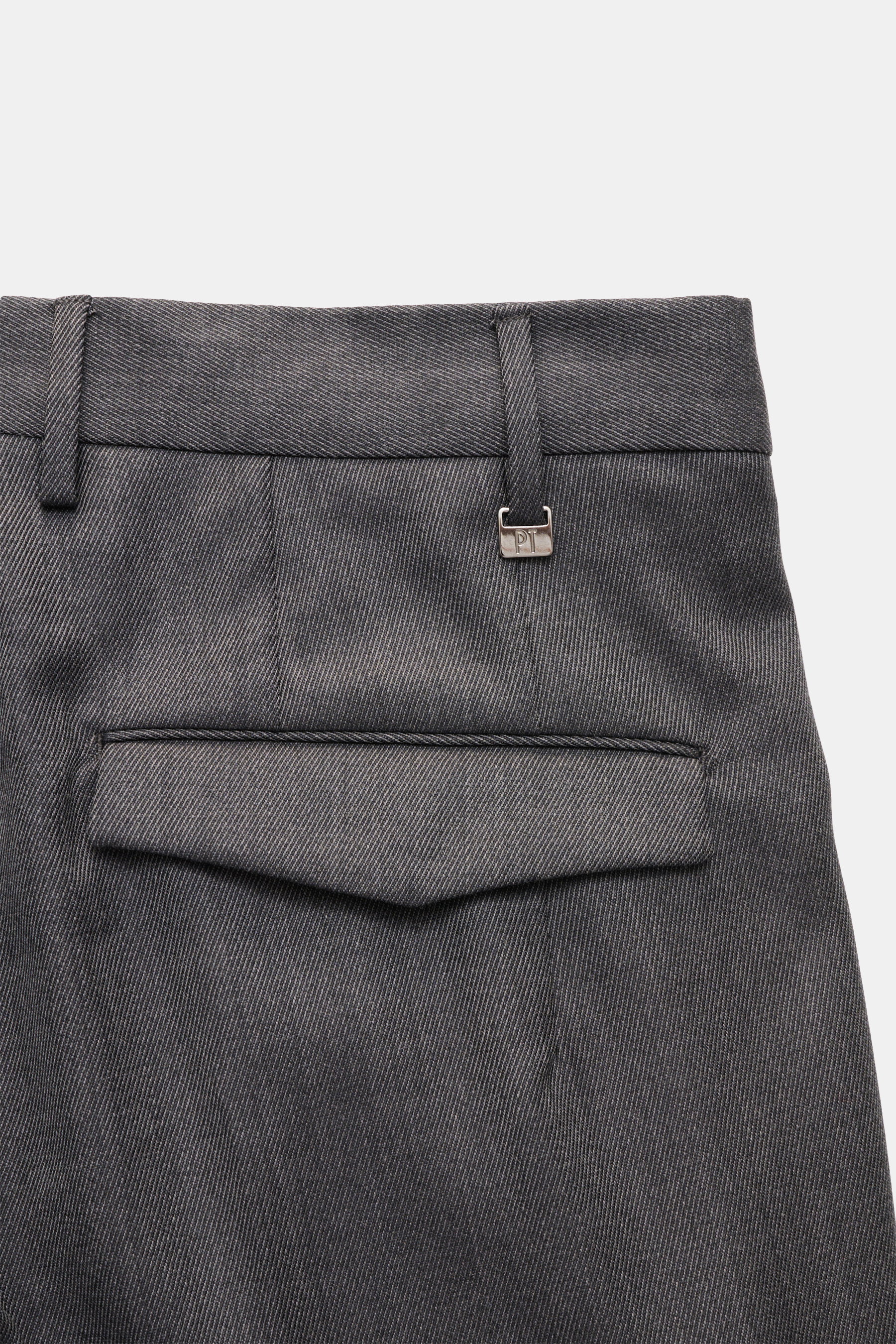 PT TORINO wool trousers 'Master Fit' dark grey