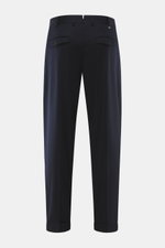 PT Torino Wollhose 'Rebel Fit' navy, knöchellang und schmal zulaufend, Rückansicht mit geknöpften Gesäßtaschen, elastische Schurwolle, Saumaufschlag.