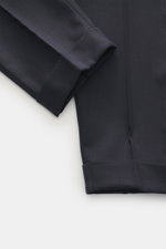 PT Torino Hose 'Rebel Fit' navy im Tapered Fit, Detailaufnahme von unten, Schurwoll-Mix, knöchellang mit fixiertem Saumaufschlag.
