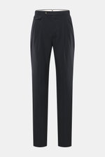 PT Torino Wollhose 'Gentleman Fit' dark navy, frontale Ansicht, Regular Fit, schmal zulaufend, Super 160'S Schurwolle, Bundknöpfe, Side Adjuster.
