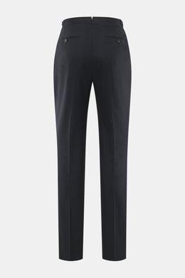 PT Torino Wollhose 'Gentleman Fit' dark navy, aus reiner Super 160'S Schurwolle, Rückansicht, Regular Fit, schmal zulaufend mit französischen Taschen.