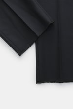 PT Torino Wollhose 'Gentleman Fit' dark navy aus reiner Super 160'S Schurwolle, Regular Fit, schmal zulaufend, Detailansicht der offenen Beinsaumkante.