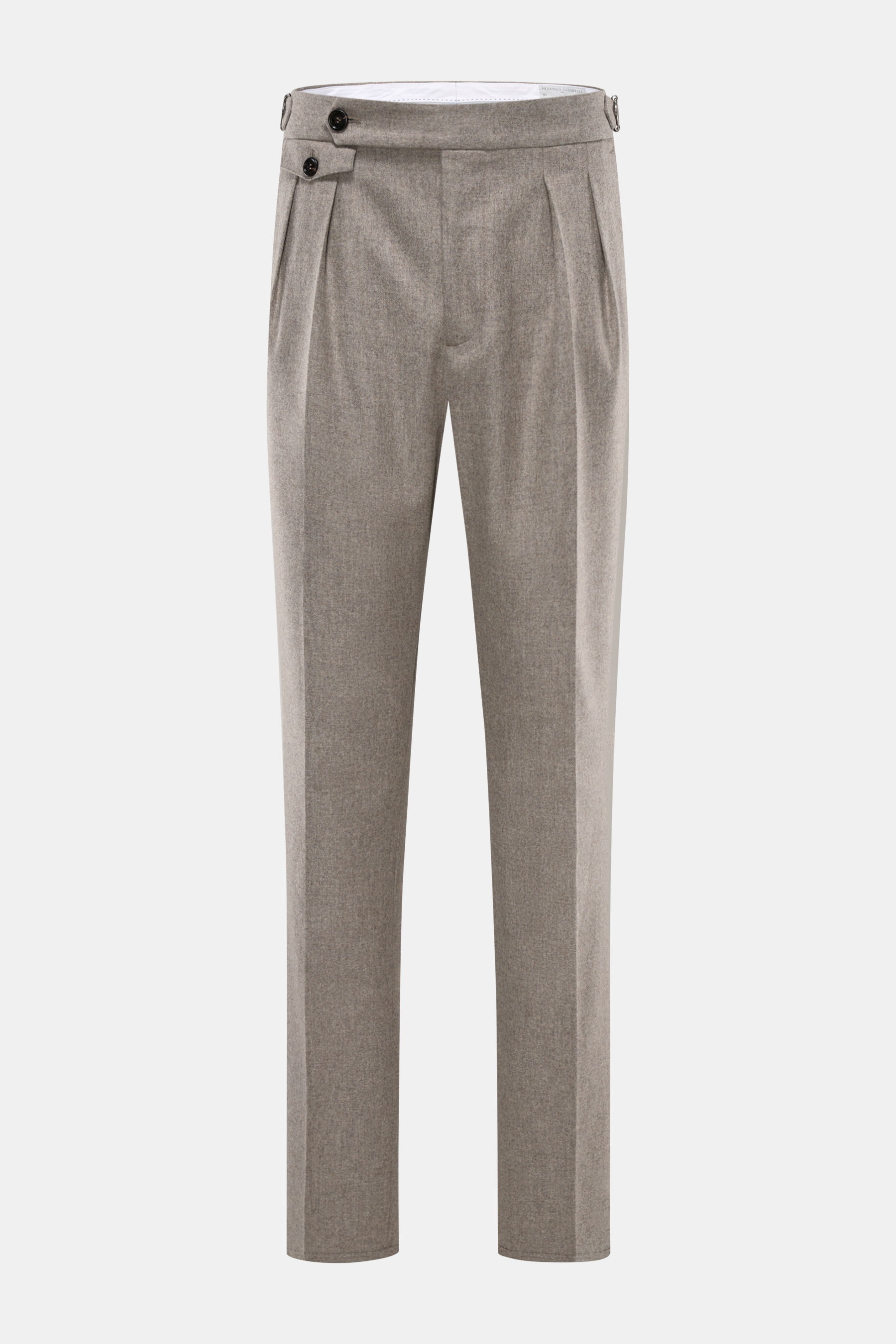 Brunello Cucinelli Wollhose taupe meliert