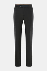 Front view of Briglia 1949 Wool pants 'Naviglio' anthracite, made of soft touch, slightly elastic virgin wool with regular fit and tapered legs.
