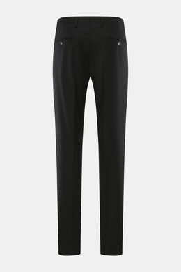 Rear view of Briglia 1949 Wool pants 'Naviglio' black, made of fine twill virgin wool, slightly elastic, soft touch, Regular Fit, tapered legs, with buttoned back pockets.

Description: <p>Soft touch meets timeless aesthetics: The 'Naviglio' pants by BRIG