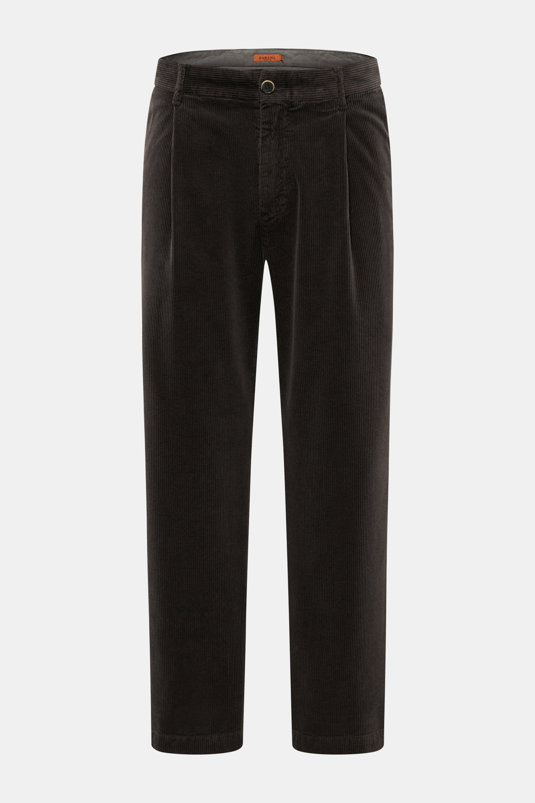 Front view of Barena Woll-Jogpants dunkelgrau meliert, smart casual jogpants in dark grey melange wool with tapered fit, elastic waistband with drawstring, side seam pockets, and back patch pockets, made of slightly elastic, soft virgin wool with regular 