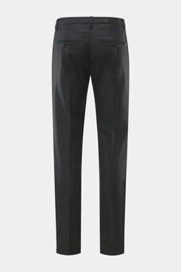 Dondup Wollhose 'Spiritissimo' anthrazit, Slim Fit, schmal zulaufend, Rückansicht, feiner Flanell aus elastischer Schurwolle, französische Taschen, Knöpfe.