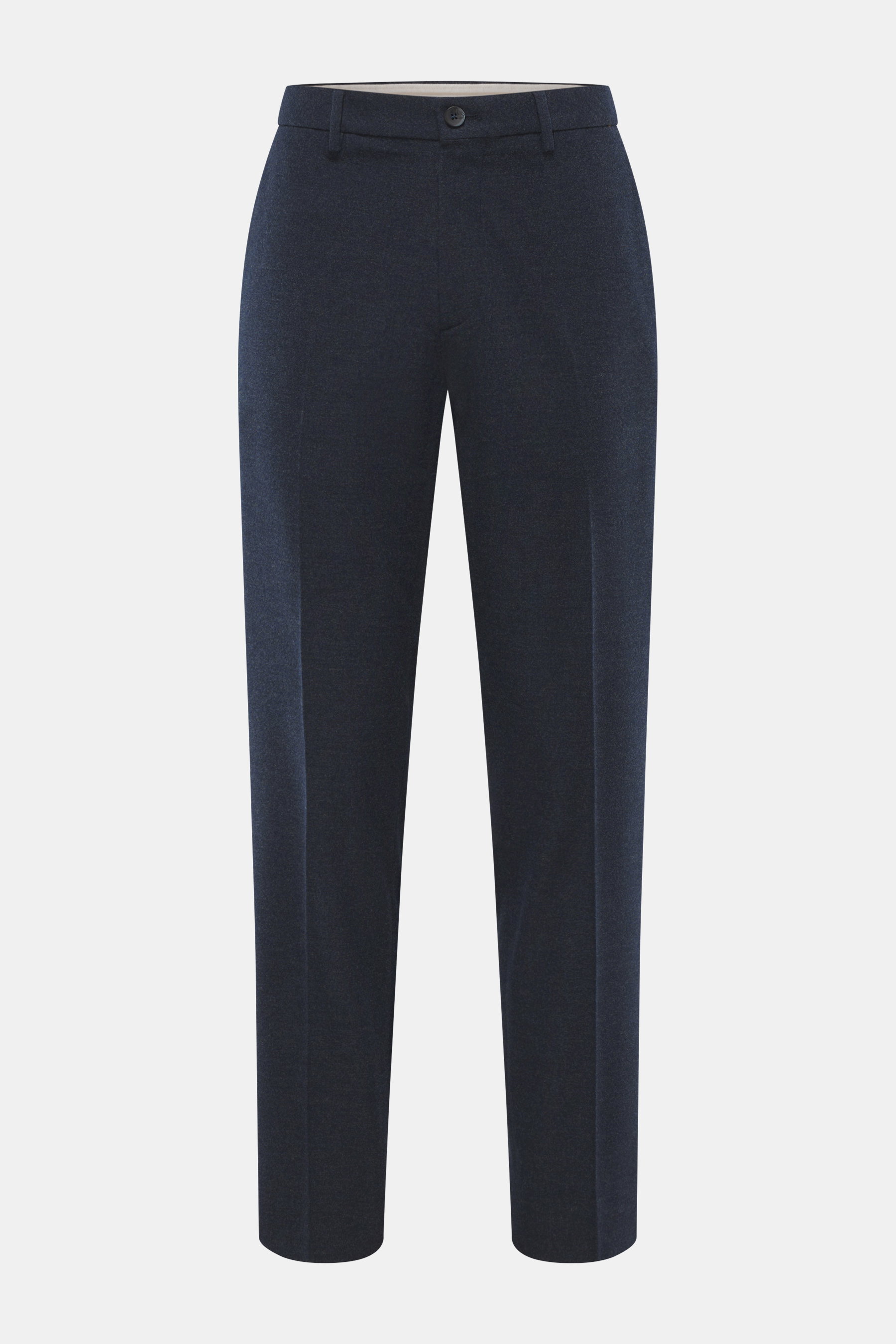 GTA Hose 'Davide' graublau, schmal zulaufend, Regular Fit, frontale Nahaufnahme, Mix aus Microfaser und Viskose, elastisch, softer Griff, Reißverschluss, Bundknopf, innenliegendes elastisches Band, französische Taschen, kleines Logo-Detail, Gesäßtaschen m