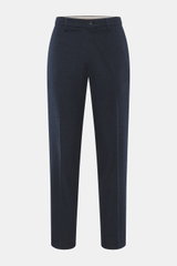 GTA Hose 'Davide' graublau, schmal zulaufend, Regular Fit, frontale Nahaufnahme, Mix aus Microfaser und Viskose, elastisch, softer Griff, Reißverschluss, Bundknopf, innenliegendes elastisches Band, französische Taschen, kleines Logo-Detail, Gesäßtaschen m