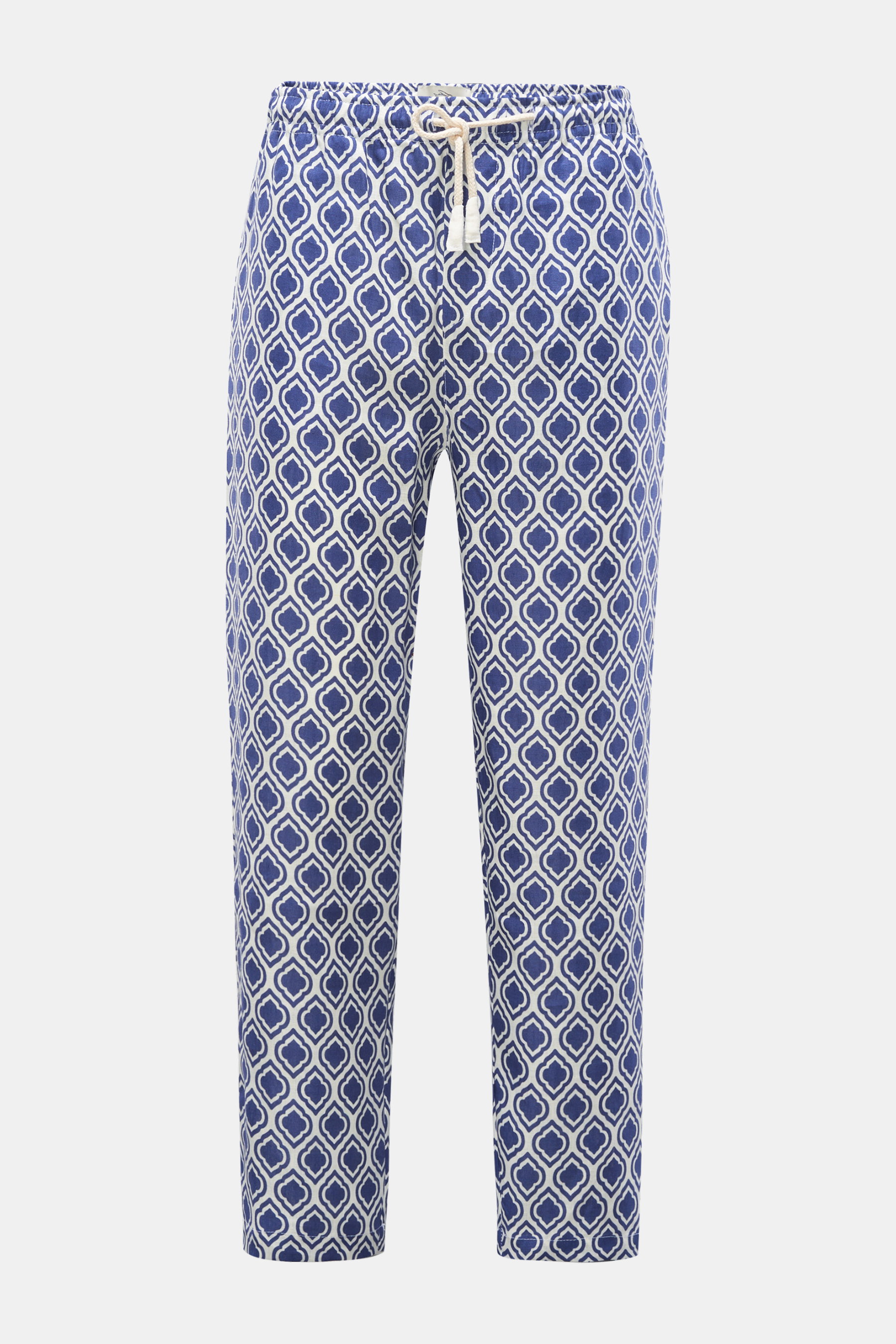 Peninsula Leinen-Joggpants navy/weiß gemustert