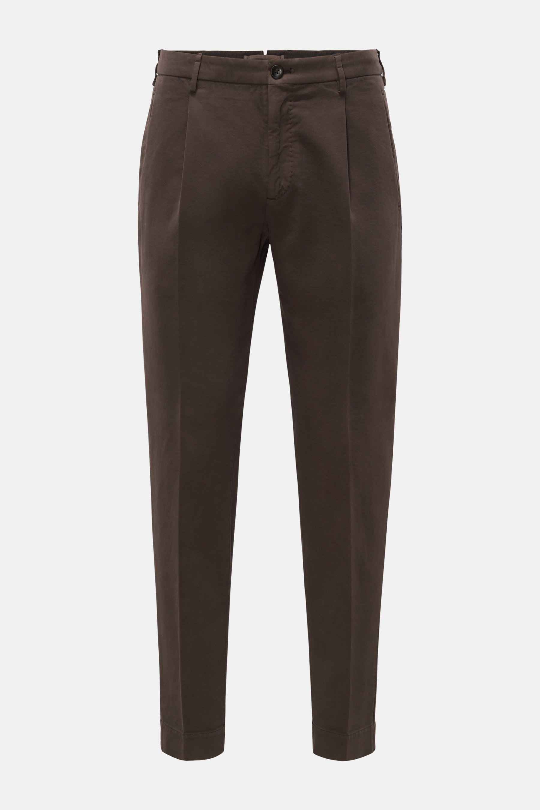 Incotex Baumwollhose 'Tapered Fit' dunkelbraun
