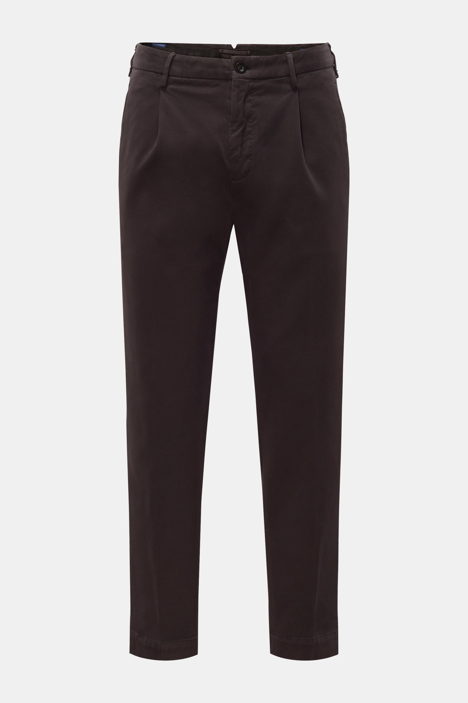Incotex Baumwollhose 'Tapered Fit' dunkelbraun