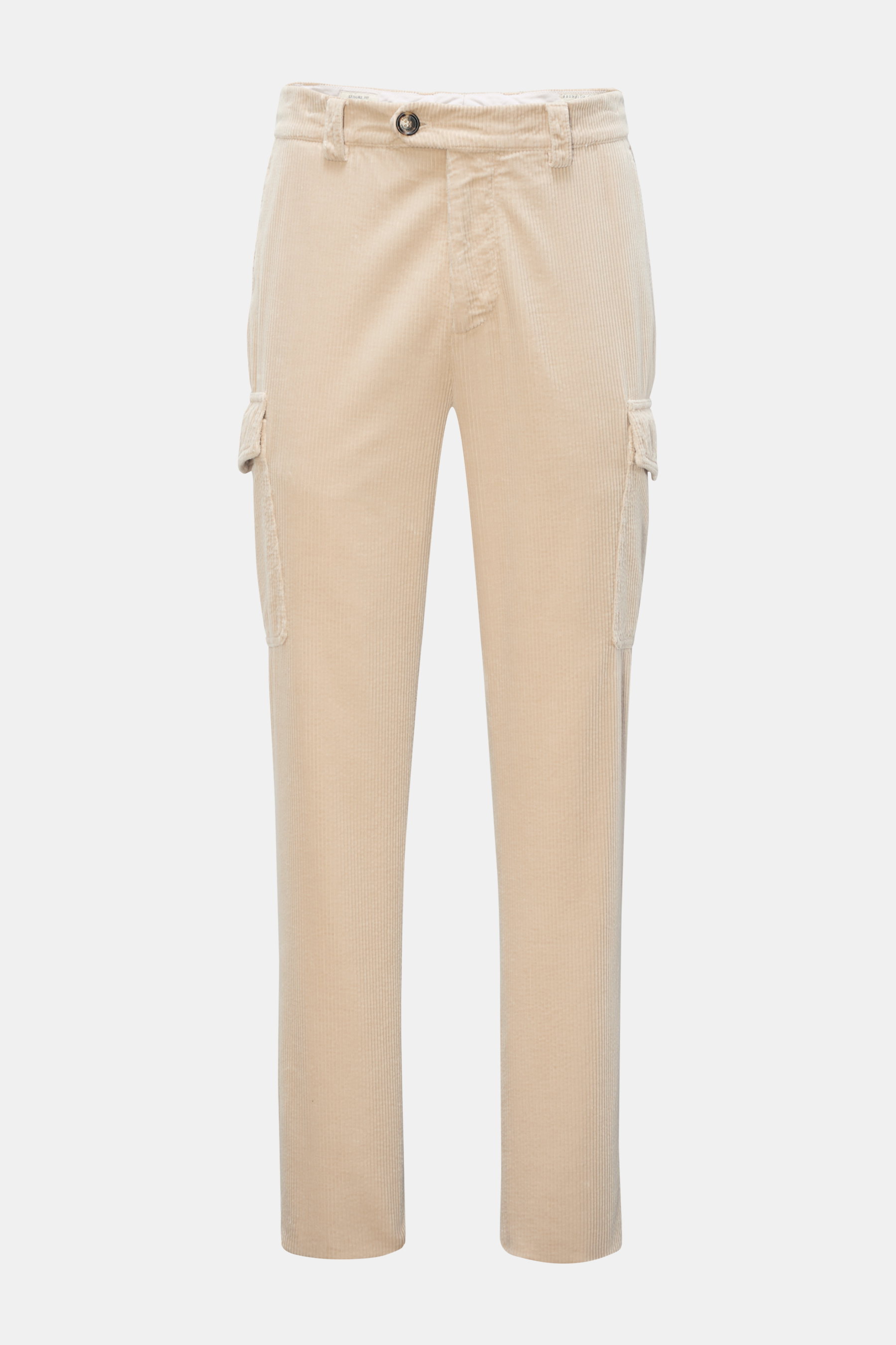 Brunello Cucinelli Cargo-Cordhose 'Leisure Fit' creme
