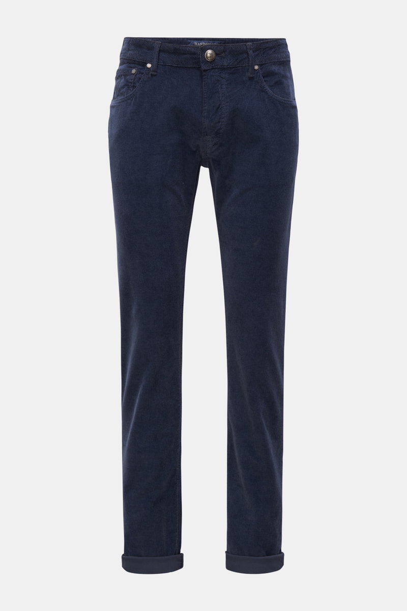 Panaz Ravello Navy HANDPICKED corduroy trousers 'Ravello' navy