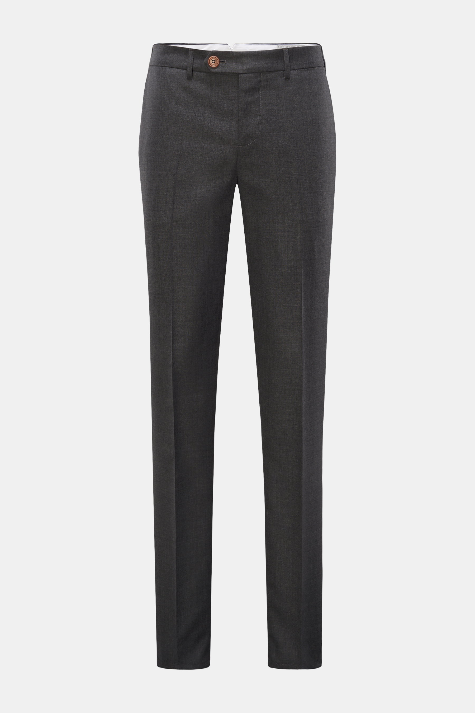 Brunello Cucinelli Wollhose 'Italian Fit' dunkelgrau